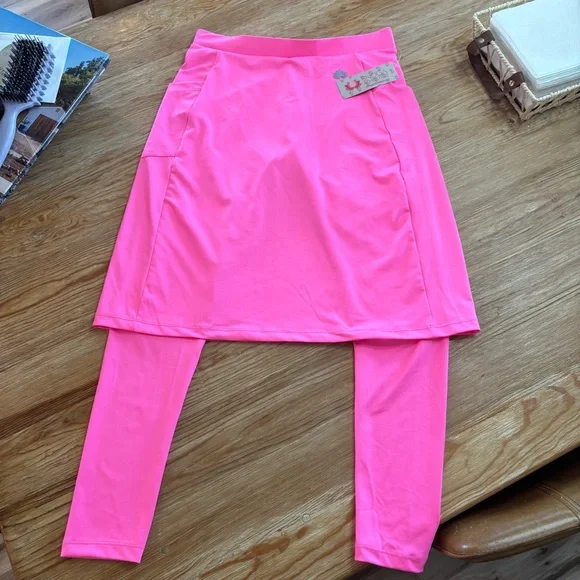 Snoga Skort Small Pink Ankle Fit 22” Sugar Plum New With Tags Pockets Modest - Picture 1 of 7